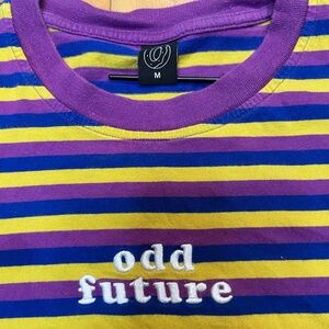 Odd Future Shirt Small S Purple Yellow Blue Striped OFWGKTA Skate Streetwear